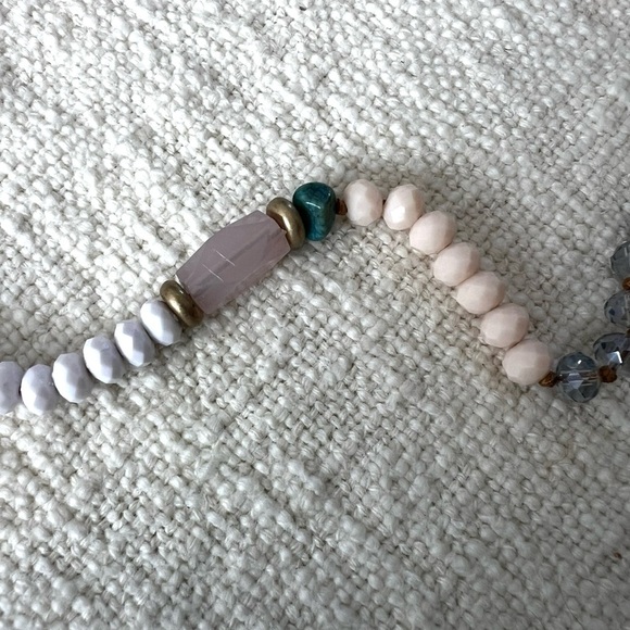 Plunder Jewelry Boardwalk Pink
Beaded Teardrop Cord Necklace - Picture 5 of 5